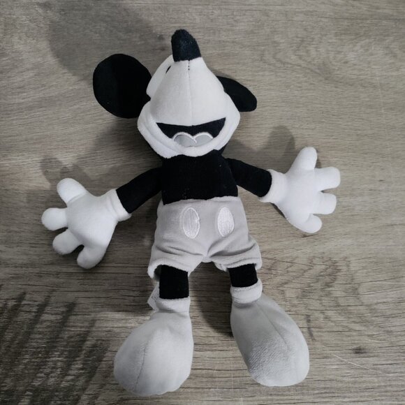 Black, Grey White Mickey Mouse  Stuffed Plush Doll - Picture 1 of 6